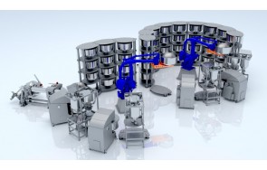 Roboterized composition for dough preparation type Robomix &ndash; gostol system with escher mixers